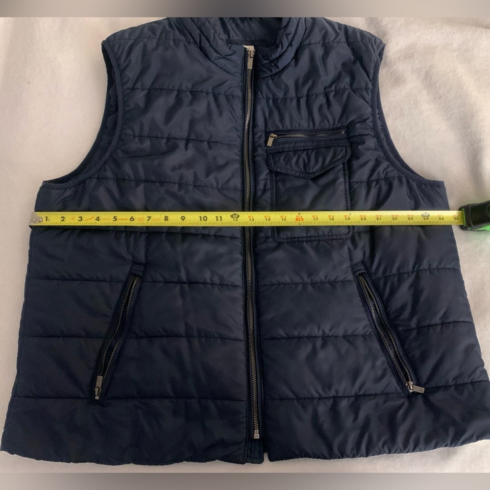 Joseph Abboud Navy Puffer Vest XXL Water Repellent Outdoor Ready Like New - Picture 10 of 16